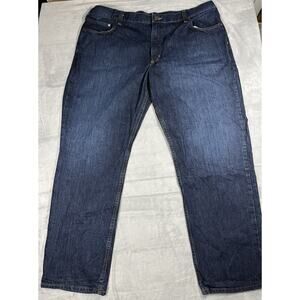 Carhartt BD5119-M Relaxed Fit 5-Pocket Jeans 42X32 Dark Wash Waist is 44"